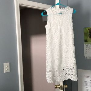 White Floral Graduation Dress